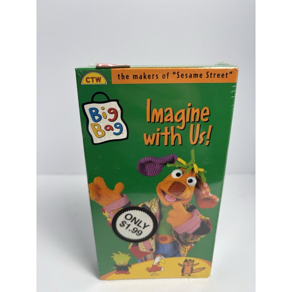 Big Bag: Imagine With Us! Cartoon Vintage VHS 1998 Makers Of Sesame Street